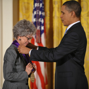 Rita receiving National Medal of Arts from President Barack Obama