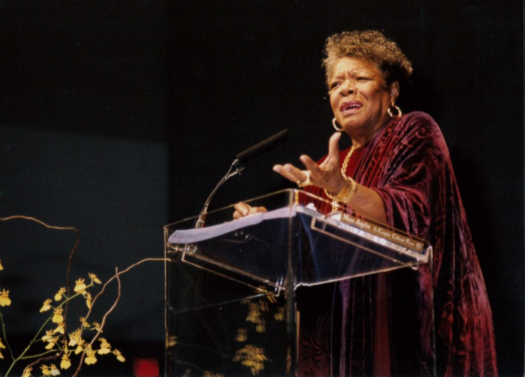 Dr. Maya Angelou speaks at 1998 Numbers Too Big to Ignore luncheon